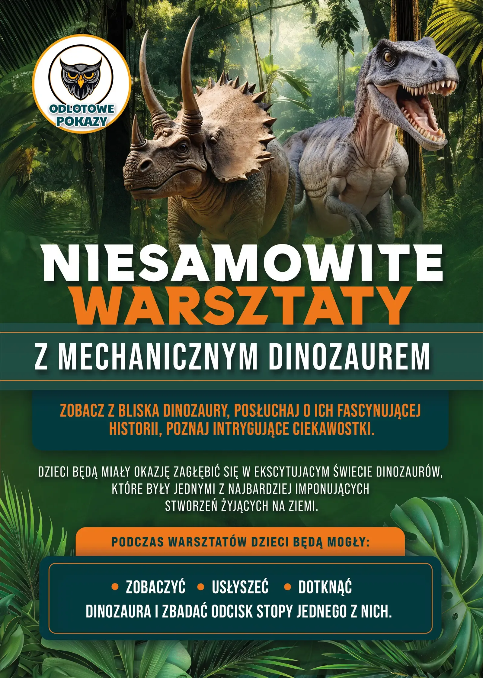Warsztaty z mechanicznym dinozaurem